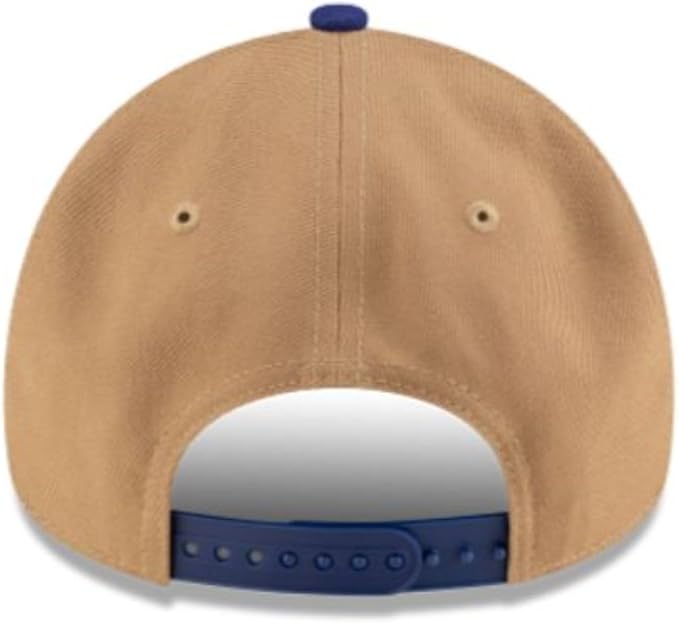 New Era Men's MLB Chase 9FORTY A-Frame Two Tone Adjustable Snapback Hat - Khaki (CA/US, Alpha, One Size, Khaki, Los Angeles Dodgers)