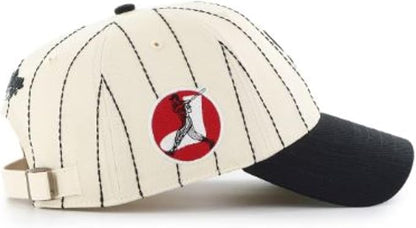 47 MLB Chicago Rawlings Pinstripe Clean Up Adjustable Snapback Hat - White/Black