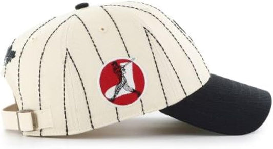 47 MLB Chicago Rawlings Pinstripe Clean Up Adjustable Snapback Hat - White/Black