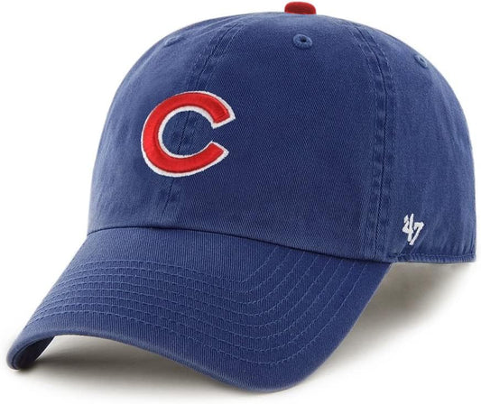 47 MLB Unisex-Adult Clean Up Adjustable Hat Cap One Size Fits All (Chicago Cubs), Chicago Cubs, One Size