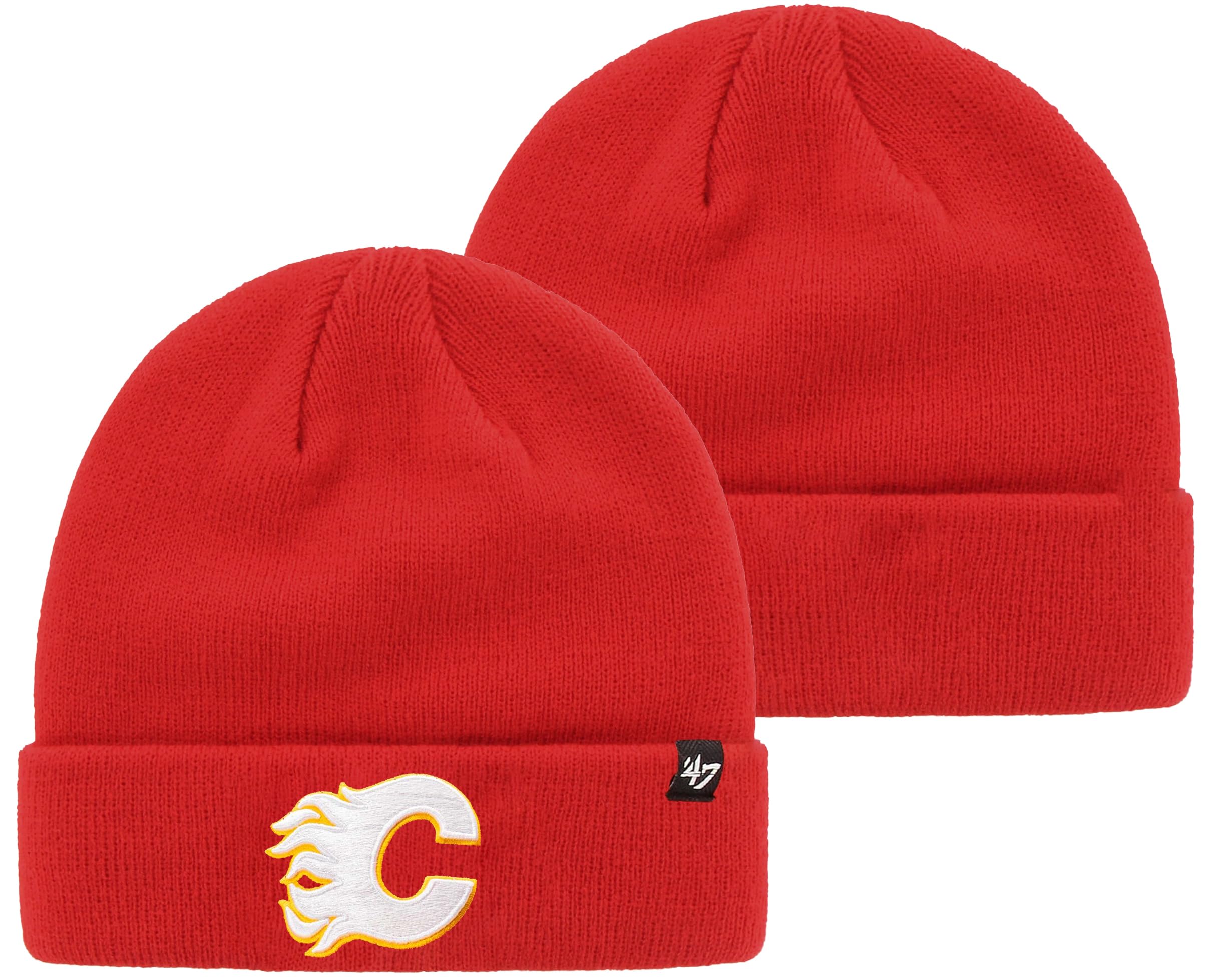 47 NHL Unisex-Adult Primary Logo Cuffed Knit Beanie Hat Cold Weather Hat, One Size