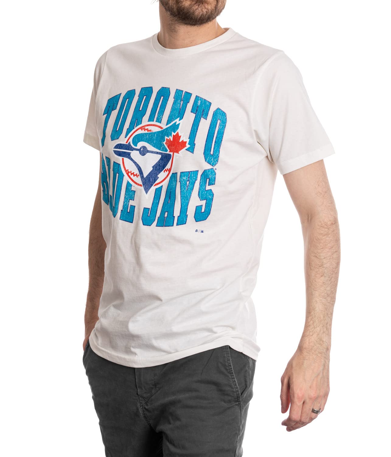 Bulletin MLB Toronto Blue Jays 'The Natural' Distressed Retro Men's Cotton T-Shirt