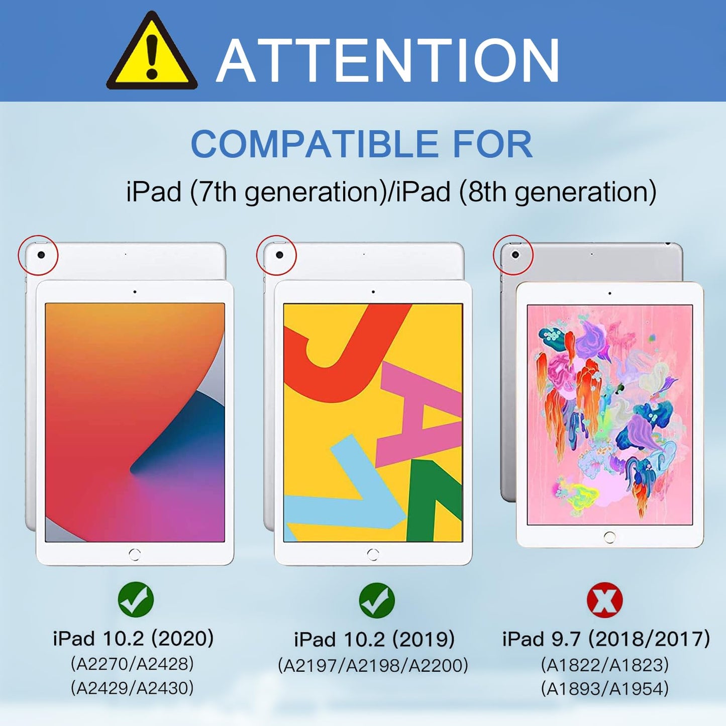 Cantis Case for ipad 9th Generation/iPad 8th Generation/iPad 7th Generation, Slim Heavy Duty Shockproof Rugged Protective Case Built-in Stand for iPad 10.2 inch 2021/2020/2019