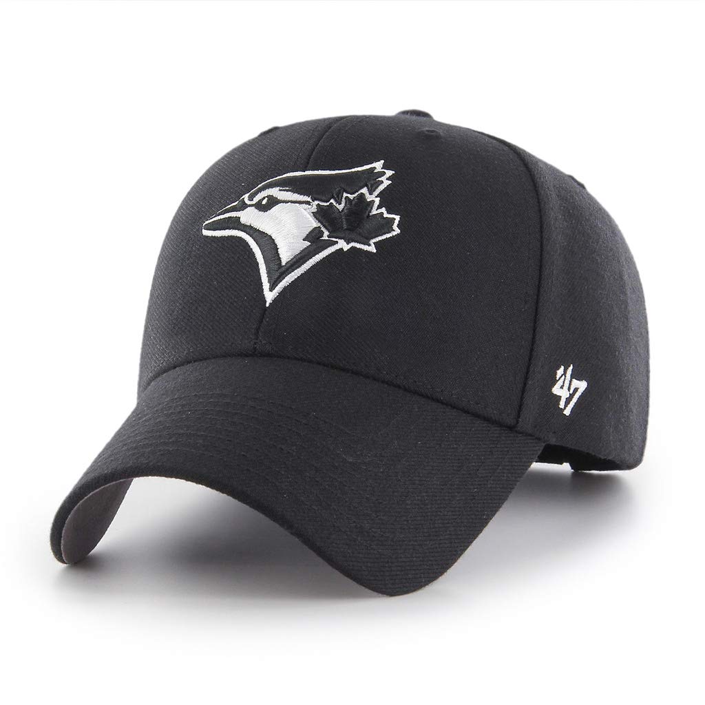 Toronto Blue Jays Black/White MVP Adjustable Hat - Size One Size