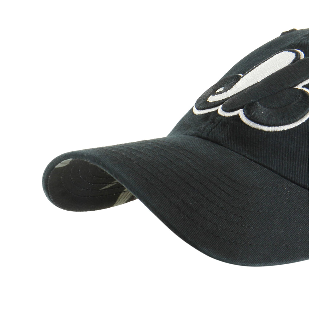 Men's Compatible with Expos 47 Brand Dark Tropic Clean Up Adjustable Buckle Cap Hat Black