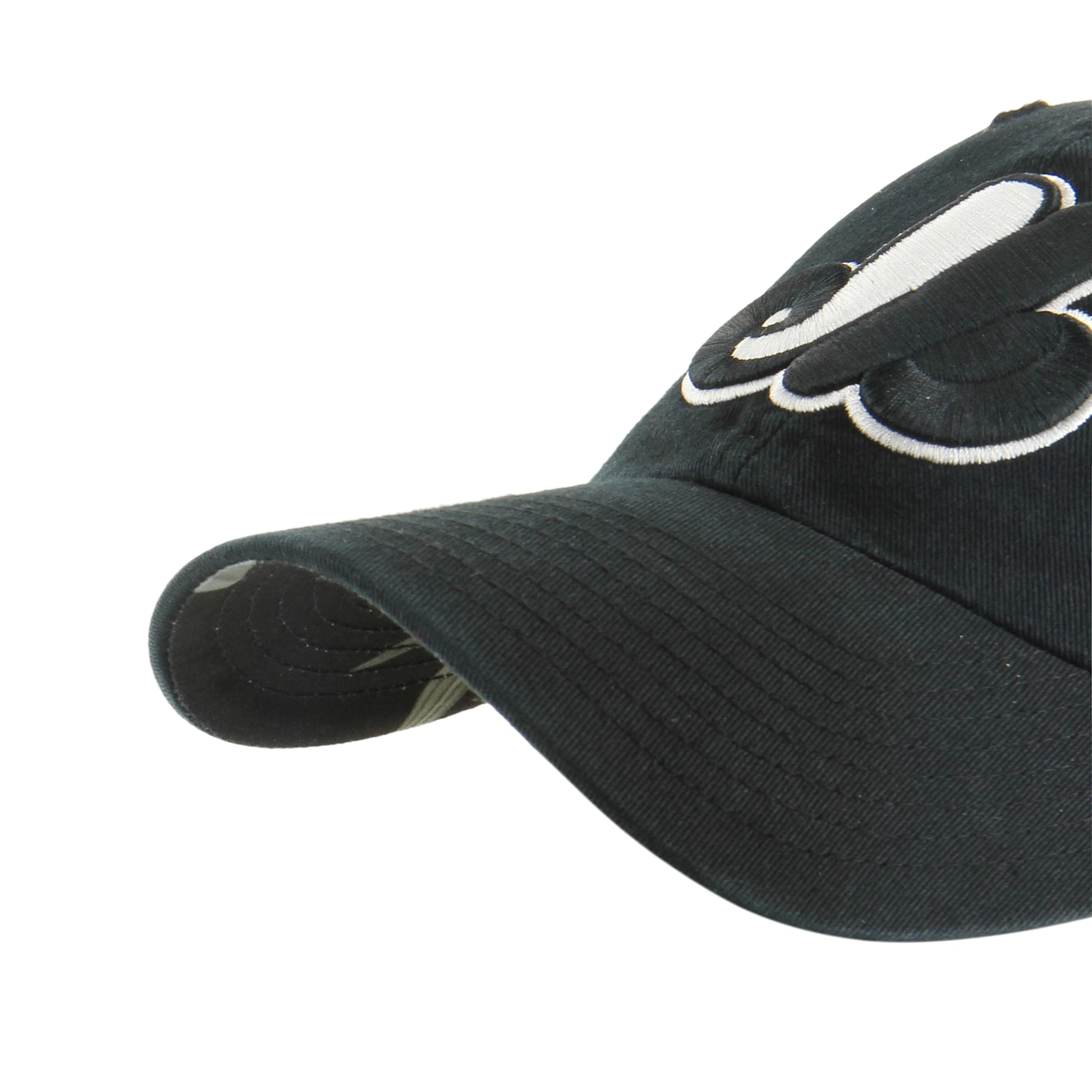 Men's Compatible with Expos 47 Brand Dark Tropic Clean Up Adjustable Buckle Cap Hat Black
