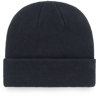 '47 Seattle Kraken Mens Womens Raised Cuff Knit Stretch Fit Navy Light Blue Logo Beanie, One Size, Navy, One Size