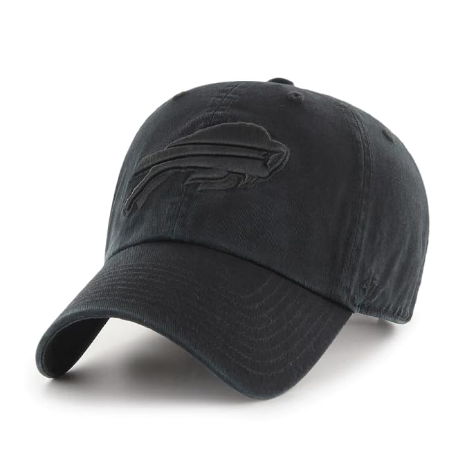 47 Buffalo Bills Clean UP Black on Black Adjustable Hat