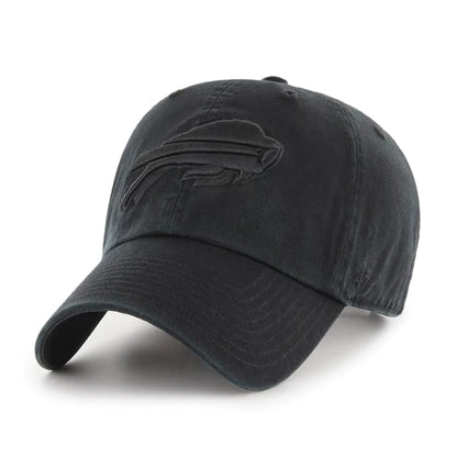 47 Buffalo Bills Clean UP Black on Black Adjustable Hat