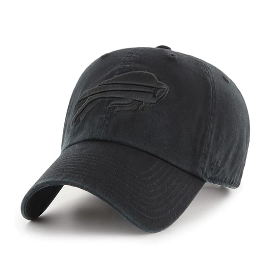 47 Buffalo Bills Clean UP Black on Black Adjustable Hat