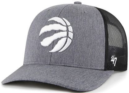 47 Trucker NBA Toronto Raptors Mesh Back Adjustable Hat - Carbon