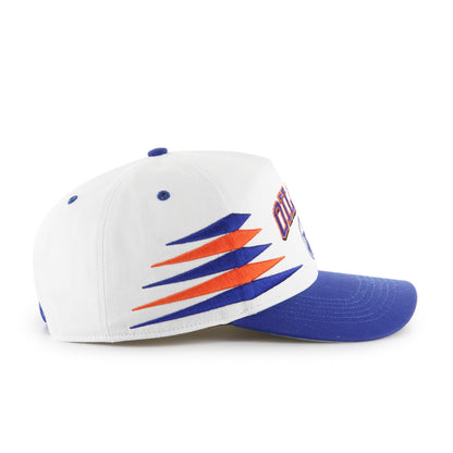 47 NHL Hitch Edmonton Diamond Cut Snapback Hat - White/Blue