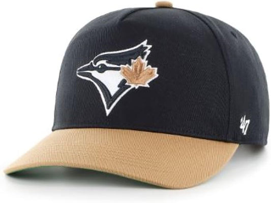 47 MLB Toronto Golden Age Replica Adjustable Hitch Hat (CA/US, Alpha, One Size, Black/Tan)