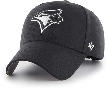 Toronto Blue Jays Black/White MVP Adjustable Hat - Size One Size