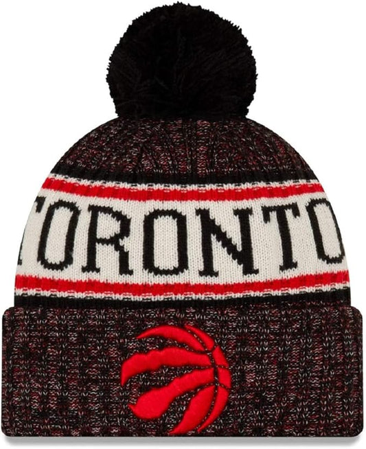 New Era Tonronto Raptors 2019 Sideline Sport Knit Winter Pom Knit Hat Cap