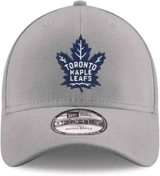 New Era 9FORTY NHL Toronto Maple Leafs Adjustable Snapback Hat - Grey