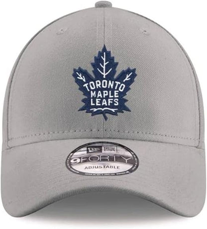 New Era 9FORTY NHL Toronto Maple Leafs Adjustable Snapback Hat - Grey