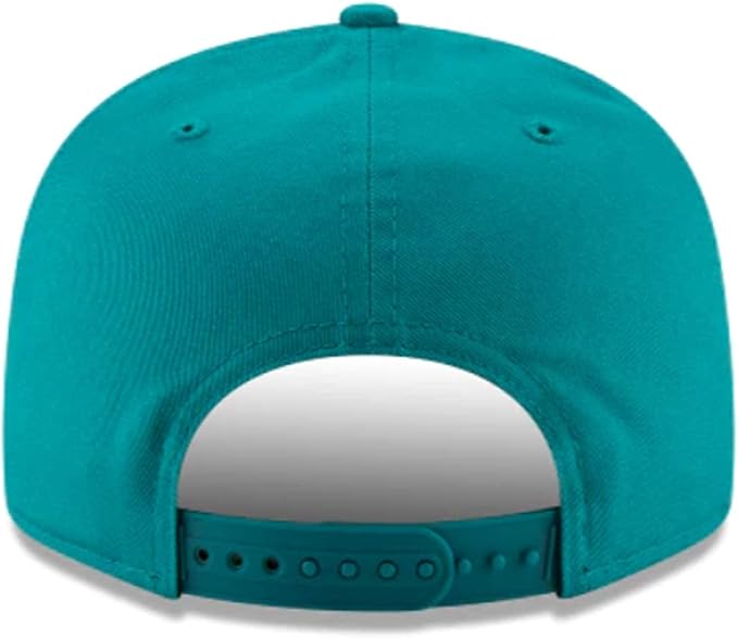 New Era Authentic Exclusive Dolphins Miami 9Fifty Snapback/9Twenty/MVP/9Forty Adjustable Hat - OSFM (Aqua Team Color), Black, Black, One Size