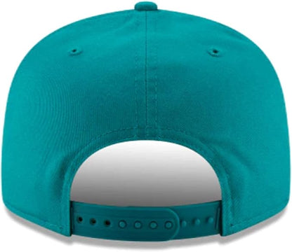New Era Authentic Exclusive Dolphins Miami 9Fifty Snapback/9Twenty/MVP/9Forty Adjustable Hat - OSFM (Aqua Team Color), Black, Black, One Size