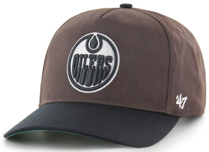 47 Hitch Sure Shot NHL Edmonton Snapback Hat - Dark Chocolate
