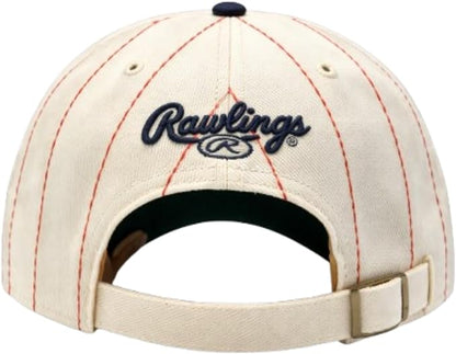 47 MLB Rawlings Pinstripe Clean Up Adjustable Hat - Beige (CA/US, Alpha, One Size, Detroit, Beige)