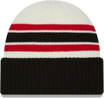 New Era NHL Vancouver Canucks Skate Vintage Knit Beanie - Cream/Black