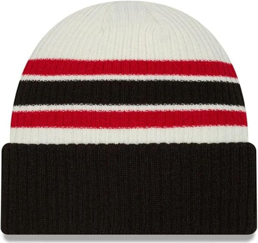 New Era NHL Vancouver Canucks Skate Vintage Knit Beanie - Cream/Black