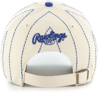 47 MLB Los Angeles Rawlings Pinstripe Clean Up Adjustable Snapback Hat - White/Blue
