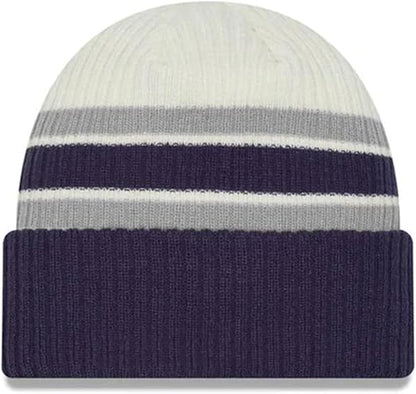 New Era NHL Toronto Maple Leafs Vintage Knit Beanie - Cream/Blue