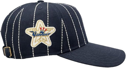47 MLB Hitch Rawlings Pinstripe Adjustable Hat (CA/US, Alpha, One Size, New York, Navy)