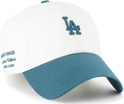 47 MLB Los Angeles Contemporary TT Clean Up Adjustable Hat - White/Teal