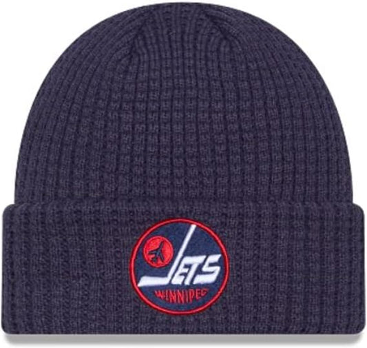 New Era NHL Winnipeg Jets Waffle Cuff Knit Beanie - Navy