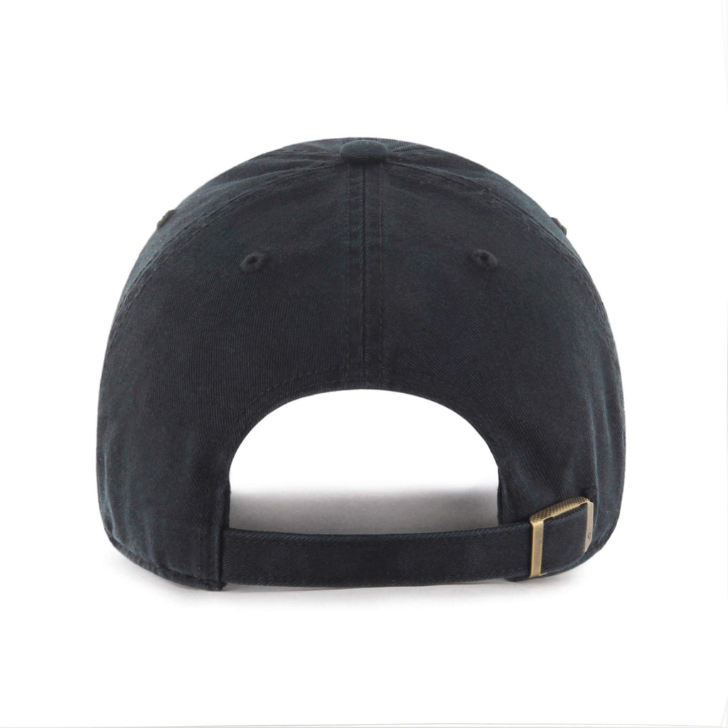 '47 Forty Seven Brand Boston Red Sox Tone On Tone Black Clean Up Curved Visor Strapback Cap
