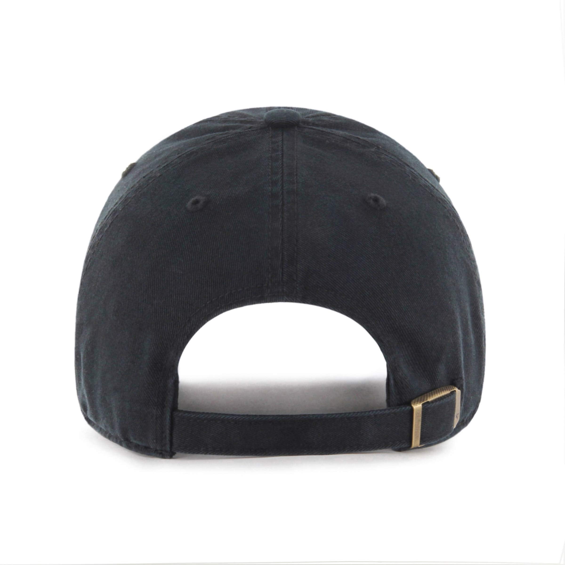 '47 Forty Seven Brand Boston Red Sox Tone On Tone Black Clean Up Curved Visor Strapback Cap