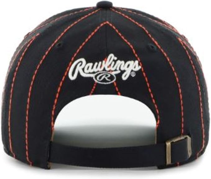 47 MLB San Francisco Rawlings Pinstripe Hitch Adjustable Snapback Hat - Black