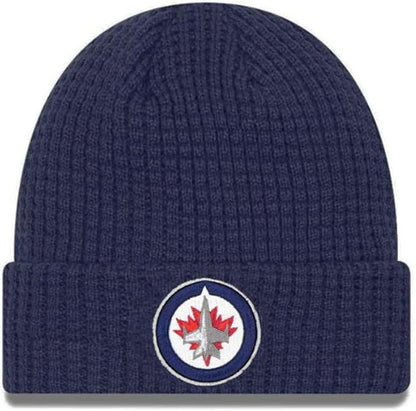 New Era NHL Winnipeg Jets Waffle Cuff Knit Knit Beanie - Navy