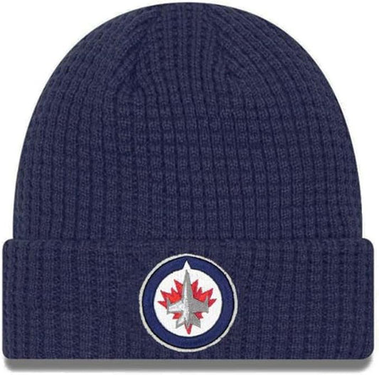 New Era NHL Winnipeg Jets Waffle Cuff Knit Knit Beanie - Navy