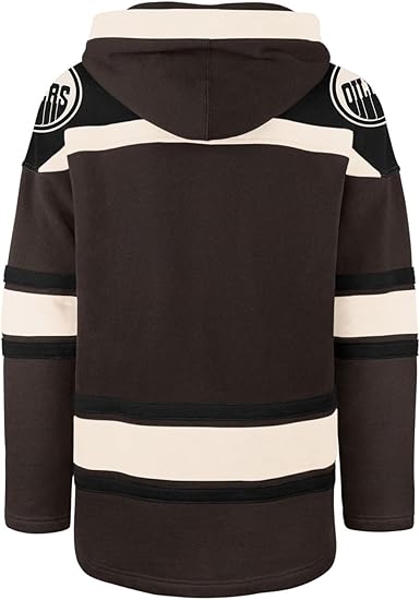 47 NHL Edmonton Lacer Fleece Hoodie - Dark Chocolate (CA/US, Alpha, X-Large, Regular, Regular, Brown)
