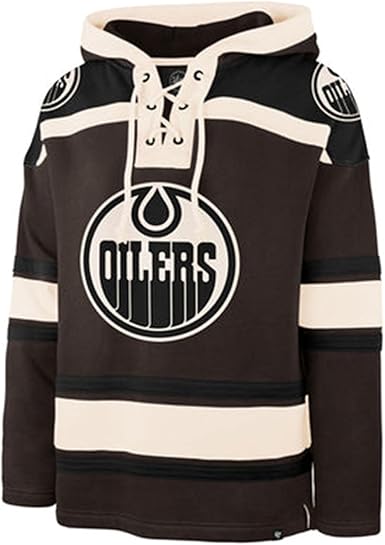 47 NHL Edmonton Lacer Fleece Hoodie - Dark Chocolate (CA/US, Alpha, XX-Large, Regular, Regular, Brown)