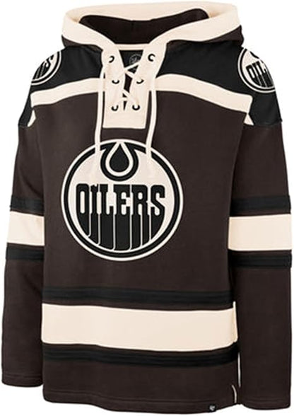 47 NHL Edmonton Lacer Fleece Hoodie - Dark Chocolate (CA/US, Alpha, Medium, Regular, Regular, Brown)