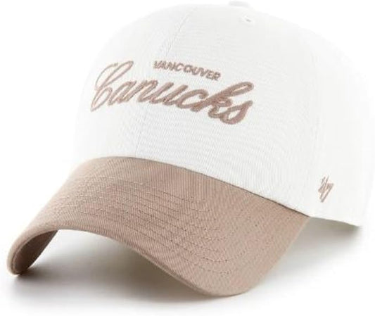 47 NHL Vancouver Foundational TT Clean Up Adjustable Snapback Hat - White/Tan