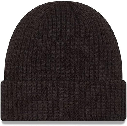 New Era NHL Unisex-Adult Primary Logo Waffle Knit Cold Weather Cuffed Beanie Hat, Boston Bruins - Black, One Size
