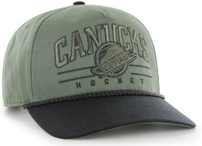 47 NHL Vancouver Roscoe Rope Option TT Hitch Snapback Hat - Green/Black