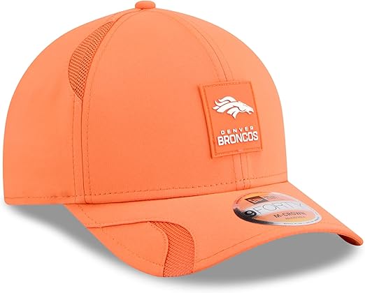 New Era Men's NFL 2025 Sideline M-Crown 9FORTY Adjustable Hat (CA/US, Alpha, One Size, Orange, Denver Broncos)