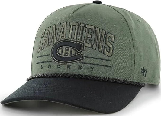 47 NHL Montreal Roscoe Rope Option TT Hitch Snapback Hat - Green/Black