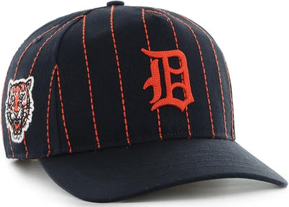 47 MLB Hitch Rawlings Pinstripe Adjustable Hat (CA/US, Alpha, One Size, Detroit, Black)