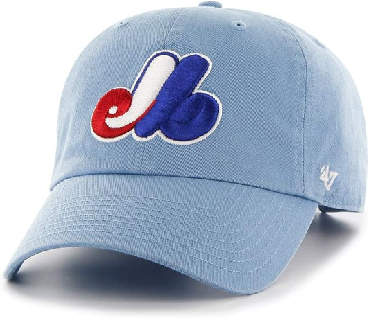 47 Men's Montreal Expos Cooperstown Collection Clean Up Adjustable Hat - One Size Blue