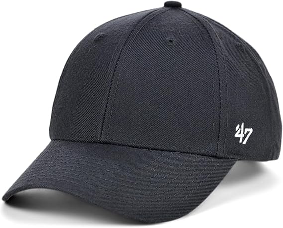 '47 Blank Classic MVP Cap, Adjustable Plain Structured Hat for Men and Women  Charcoal, Charcoal