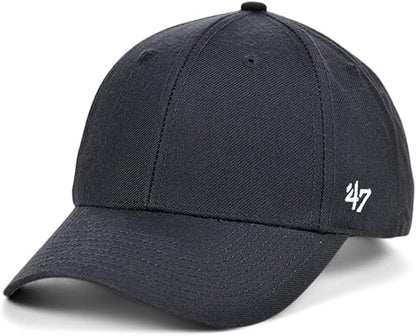 '47 Blank Classic MVP Cap, Adjustable Plain Structured Hat for Men and Women  Charcoal, Charcoal