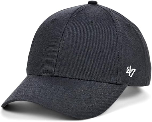'47 Blank Classic MVP Cap, Adjustable Plain Structured Hat for Men and Women  Charcoal, Charcoal